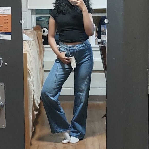 Commense Vintage Denim Straight Leg Pants - Picture 1 of 7